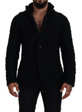 Dolce & Gabbana Black Wool Knit Button Cardigan Sweater -   -  Dolce & Gabbana.